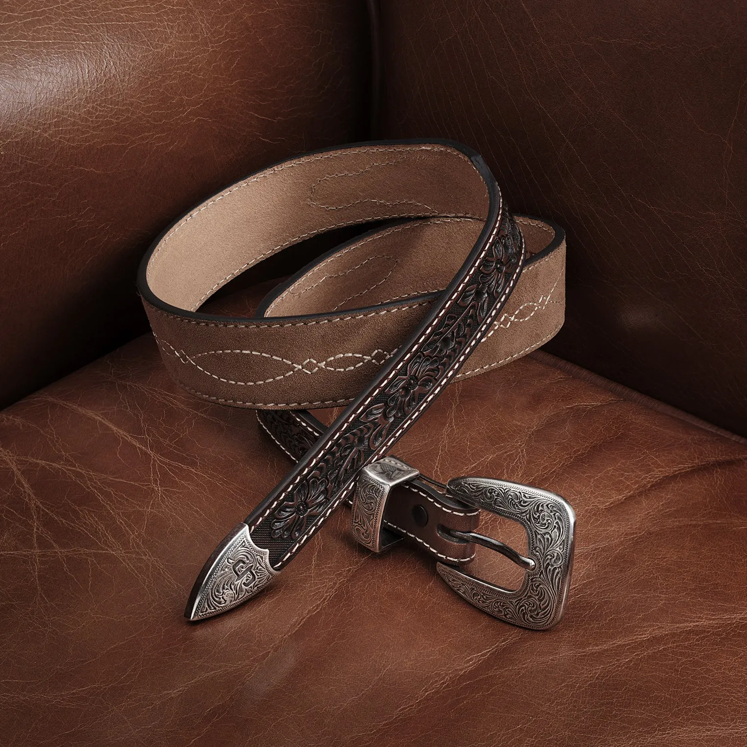 Tooled Tapered Belt -STETSON