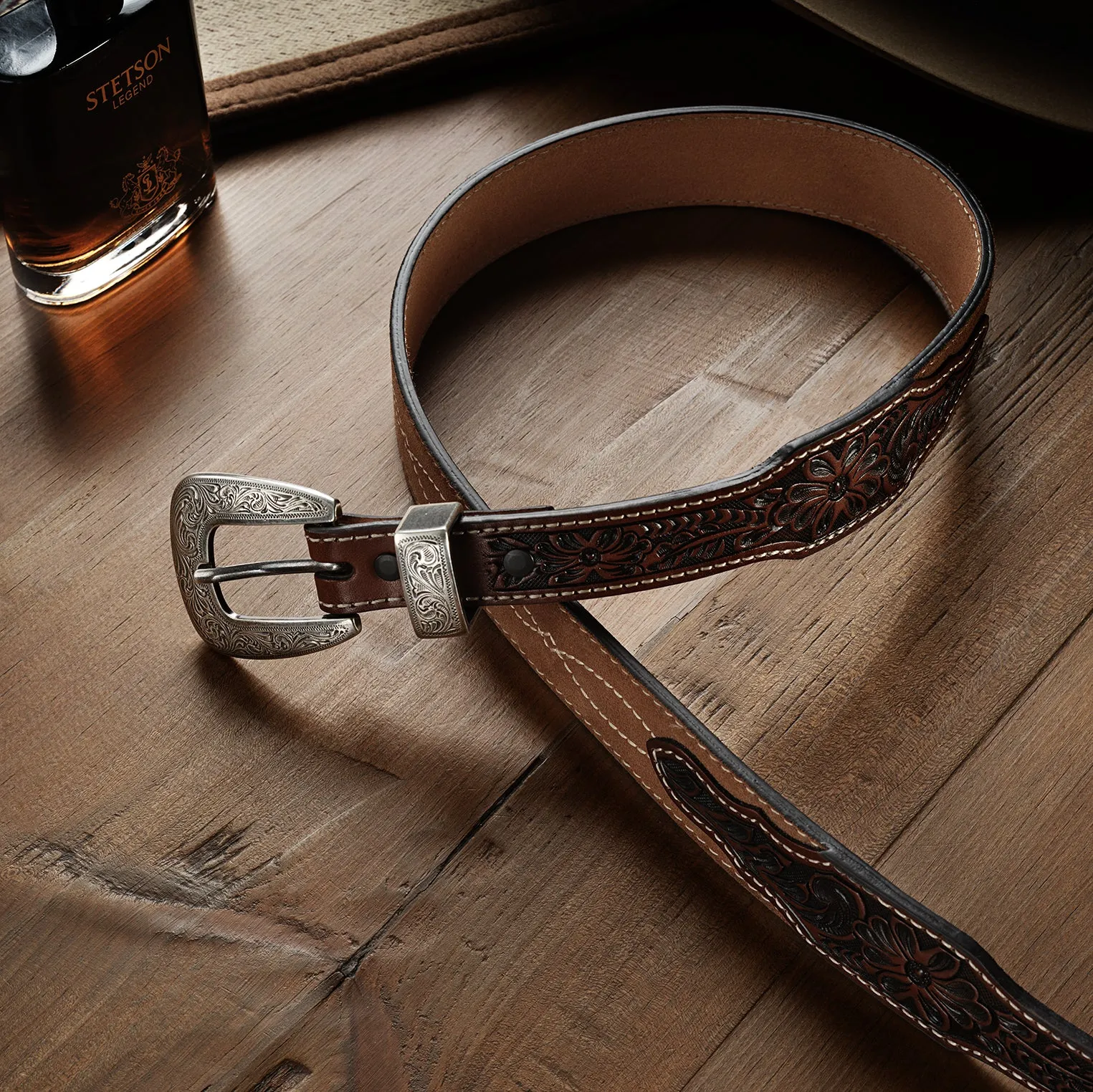 Tooled Tapered Belt -STETSON