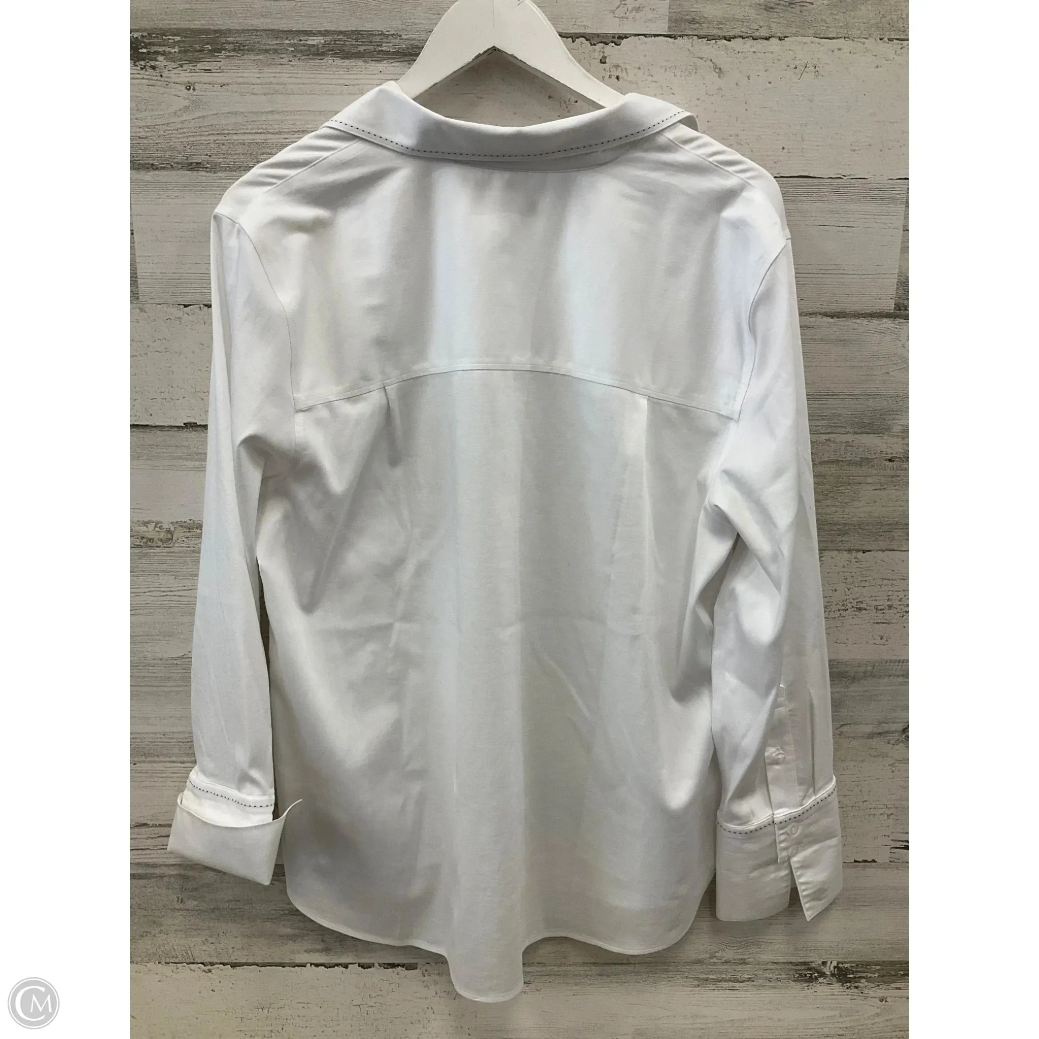 Top Long Sleeve By Chicos In White, Size: L