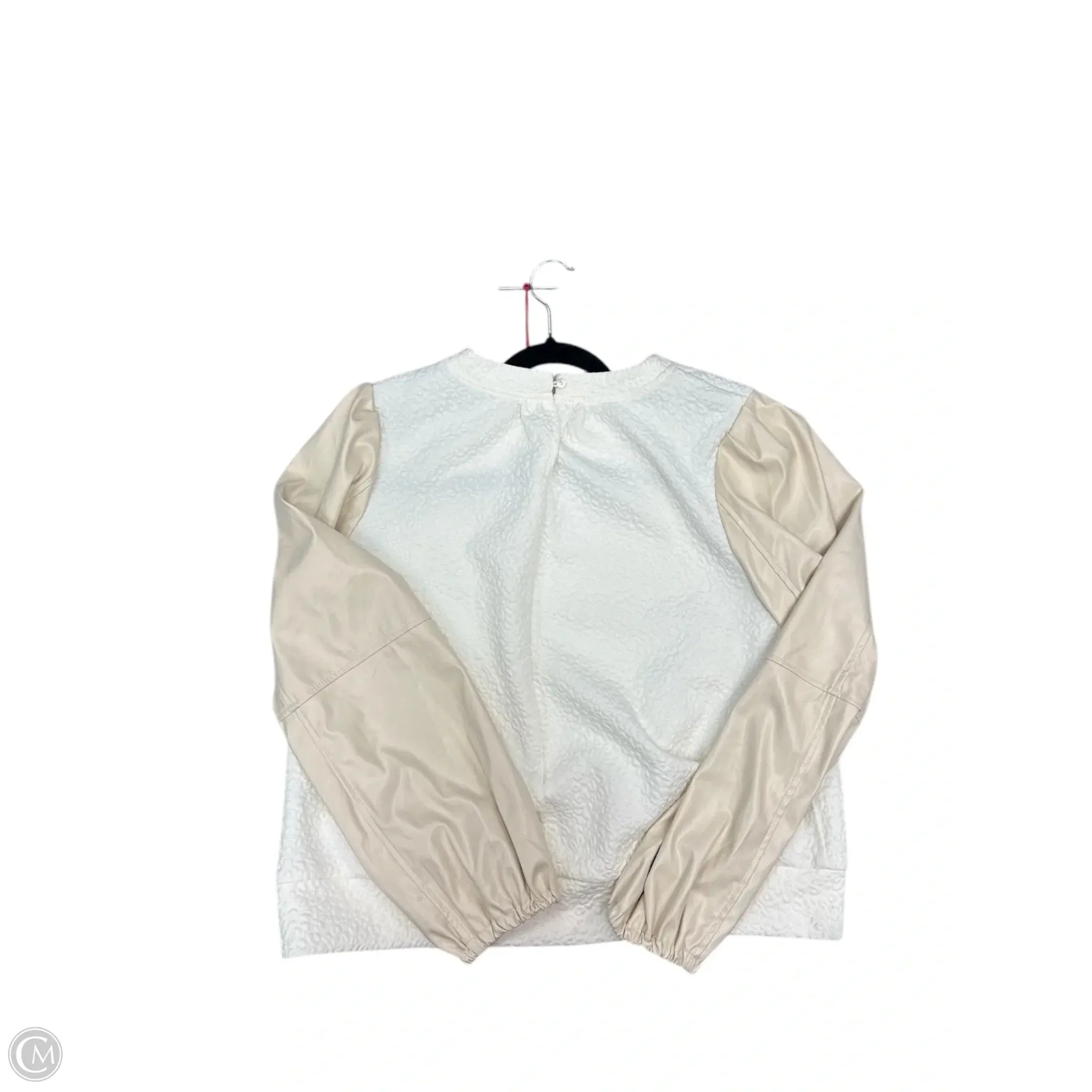 Top Long Sleeve By Cmc In Cream, Size: L