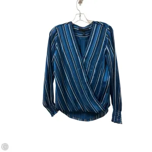 Top Long Sleeve By White House Black Market In Black & Blue, Size: S