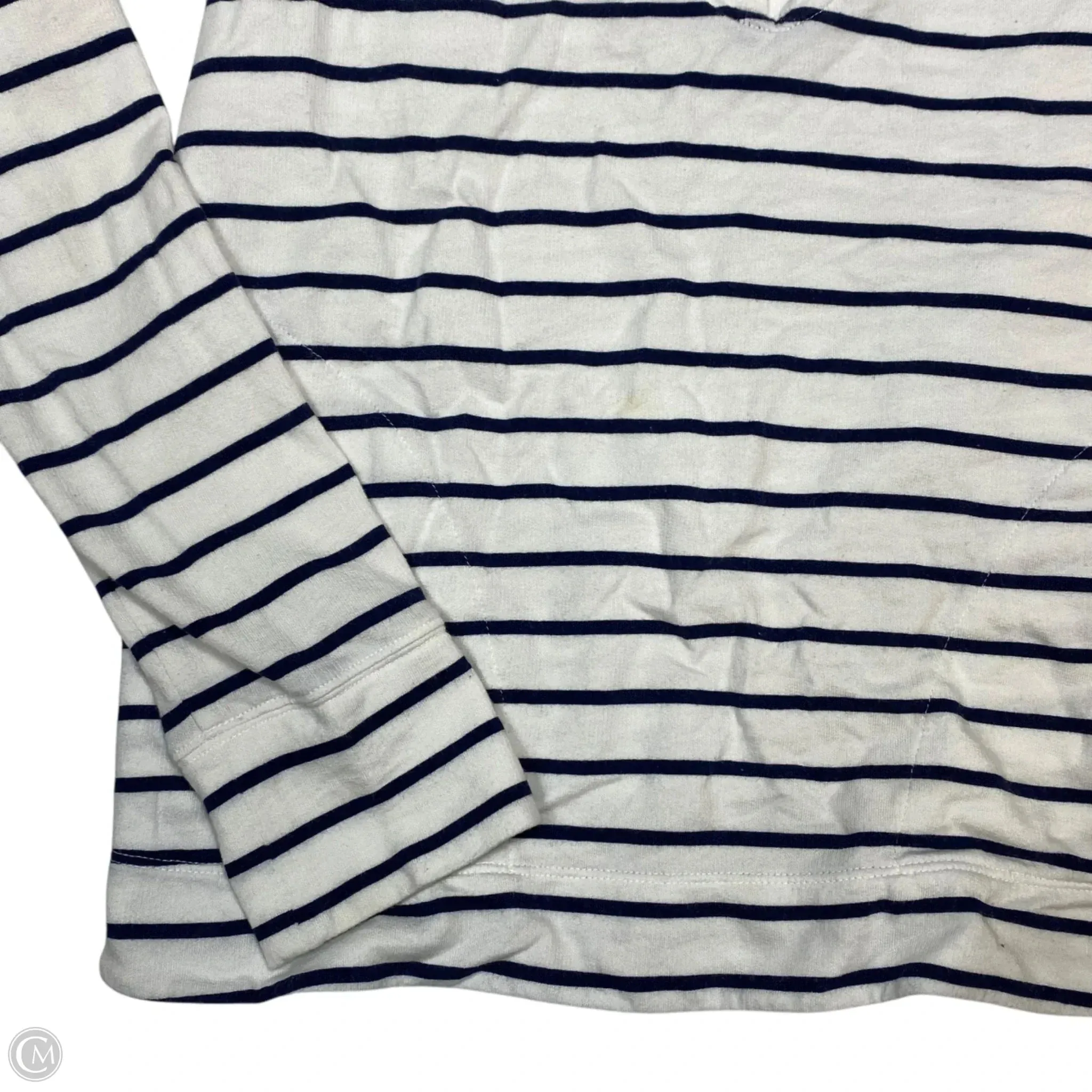 Top Long Sleeve Designer By Lilly Pulitzer In Blue & White, Size: S