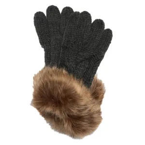 Top Rated Barbour Womens Penshaw Knitted Gloves Charcoal Grey  Almost Gone!