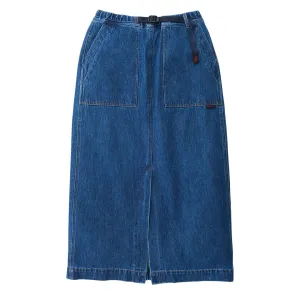 Trendy 2025 Gramicci Womens Long Denim Skirt Mid Indigo  Ends Soon!