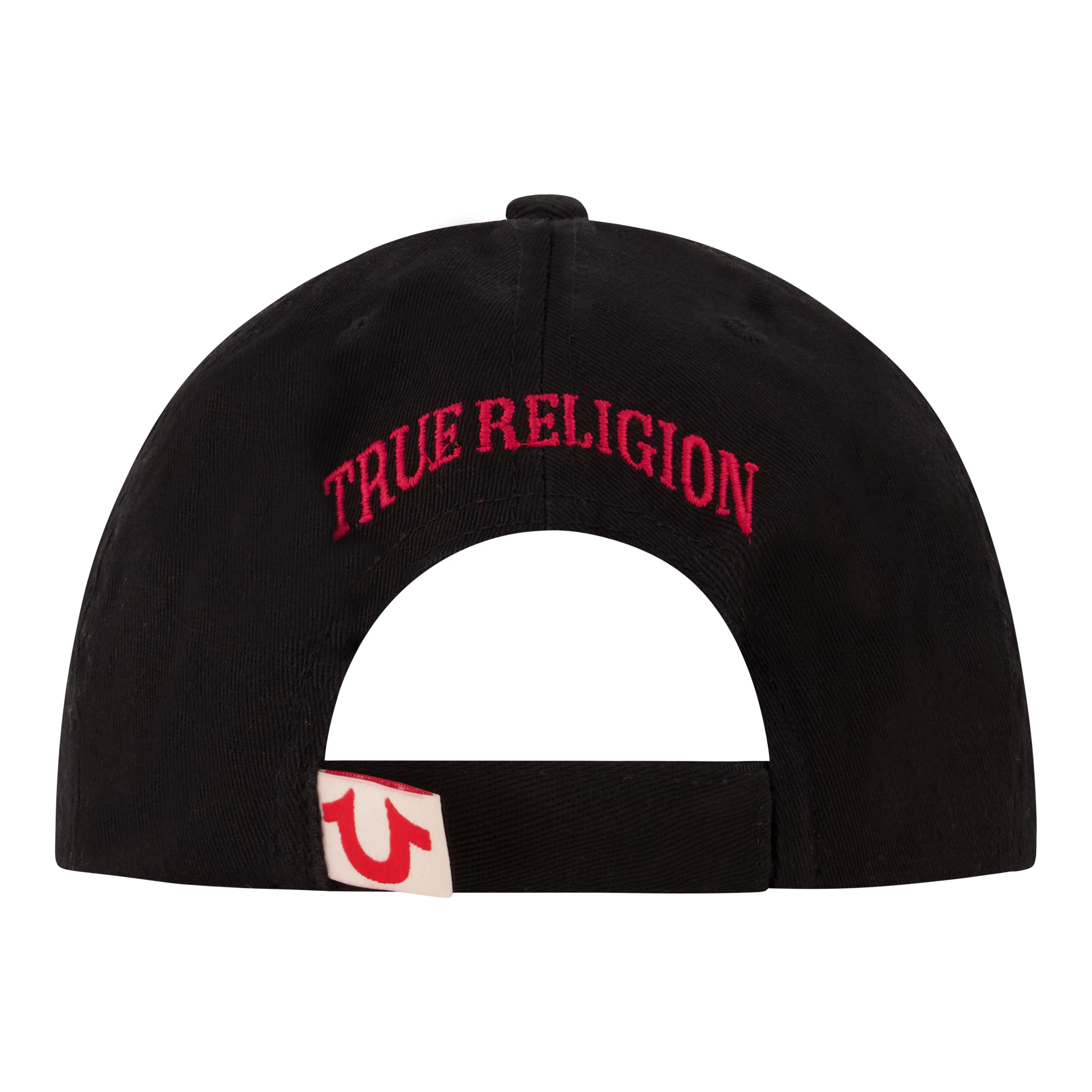True Religion Cap, 5 Panel Cotton Twill Kids Baseball Hat with Horseshoe Logo, Adjustable Hook and Loop Closure