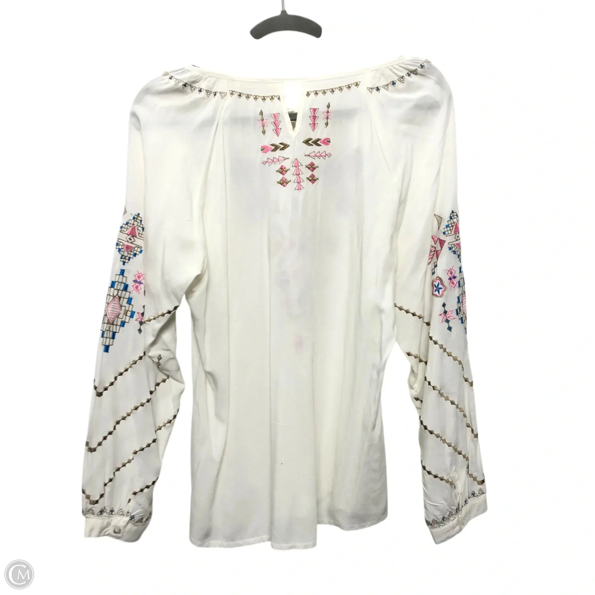 Tunic Long Sleeve By Solitaire In Ivory, Size: M