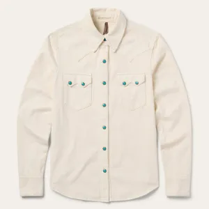 Turquoise Snap Western Denim Shirt -STETSON