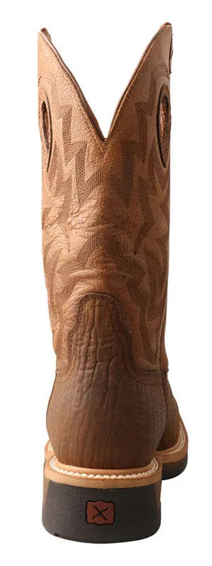 Twisted X Men's Dark Brown and Tan Square Toe Boot