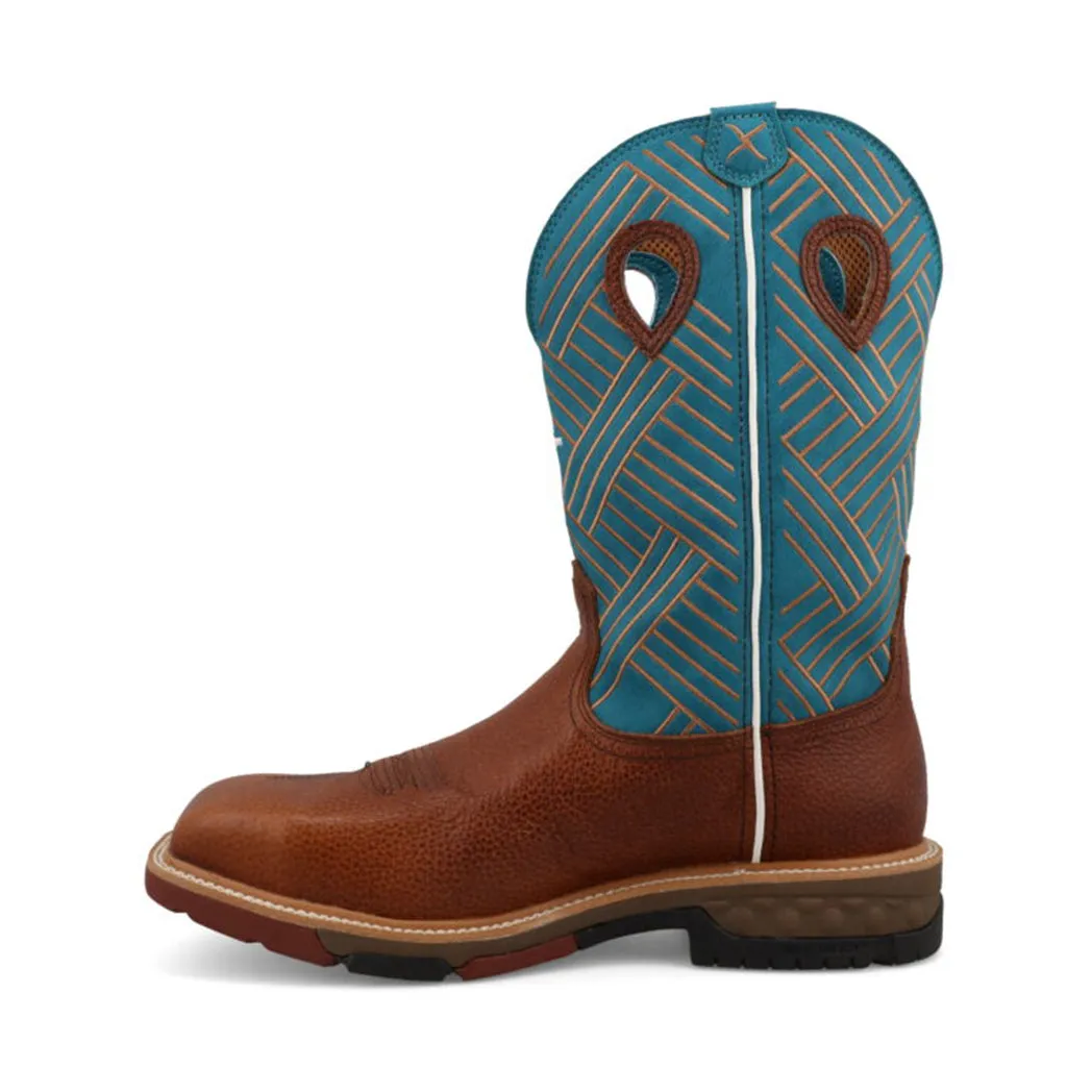 Twisted X Men's Sequoia & Turquoise Alloy Toe Work Boot