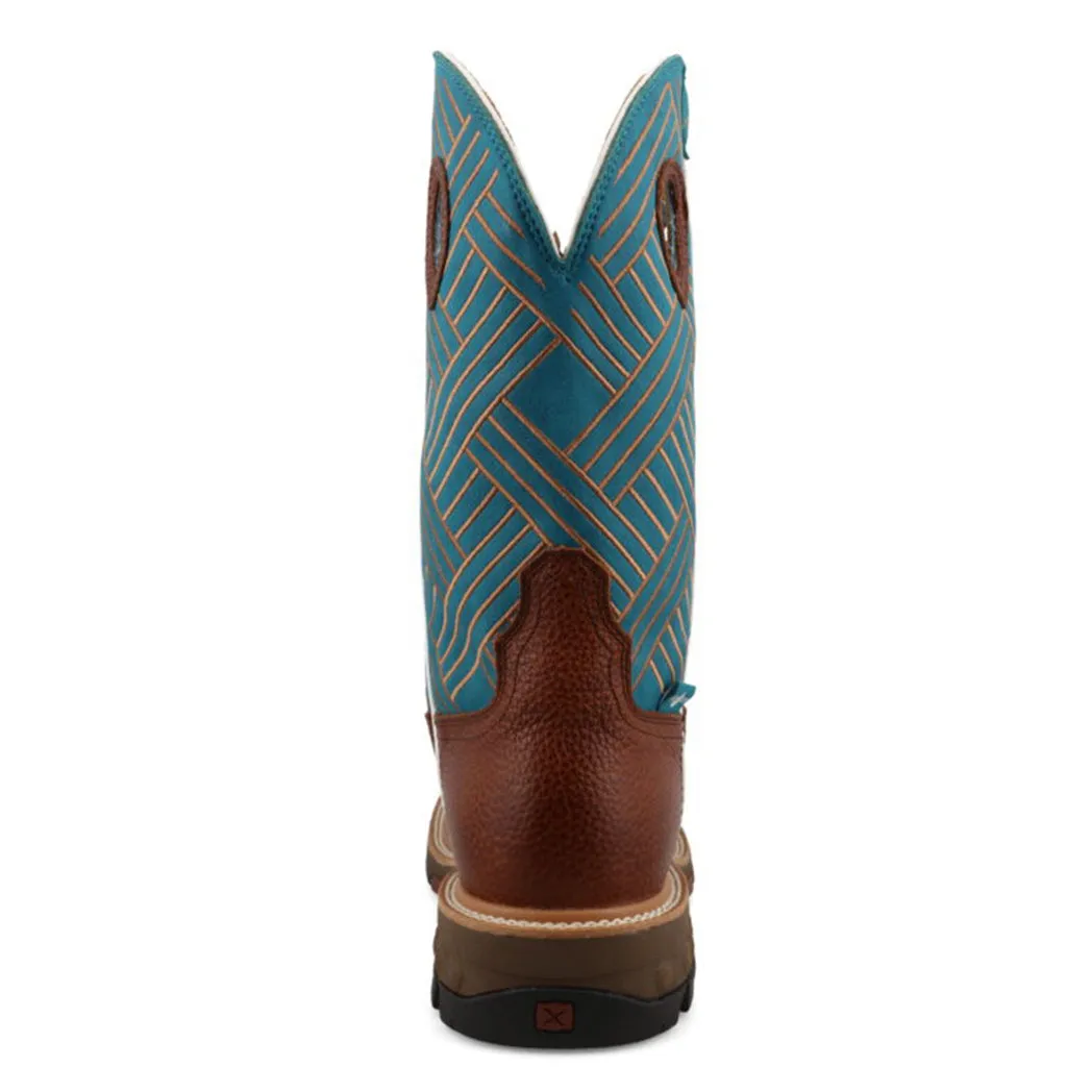 Twisted X Men's Sequoia & Turquoise Alloy Toe Work Boot