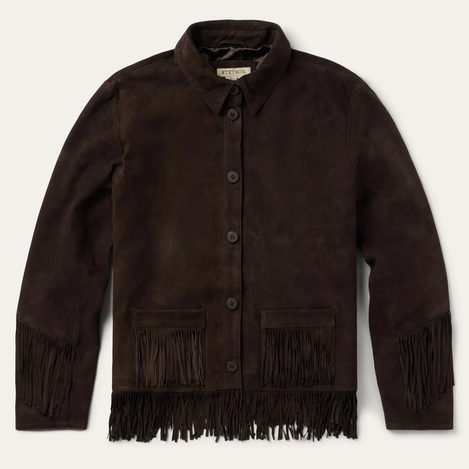 Two Pocket Fringe Suede Jacket -STETSON