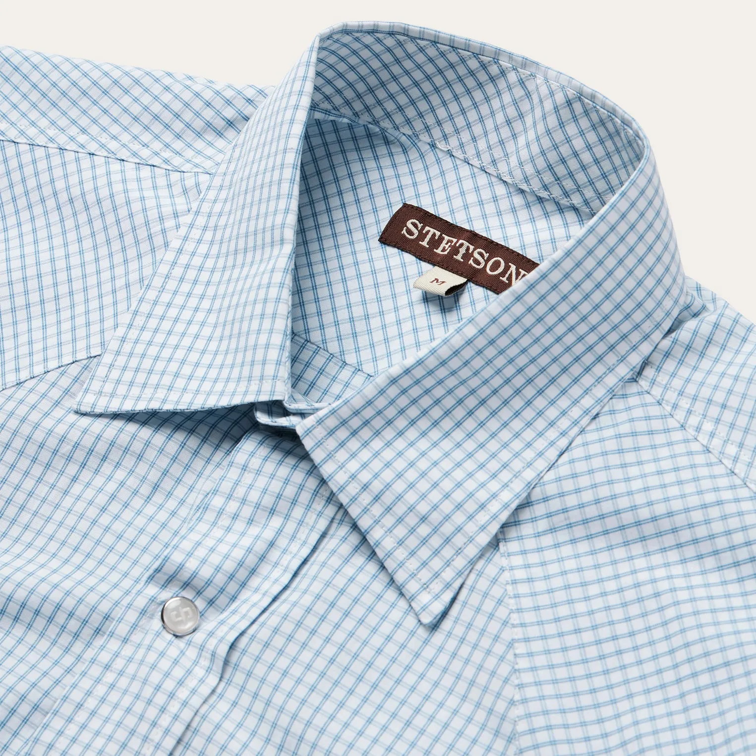 Two Stripe Check Western Shirt -STETSON