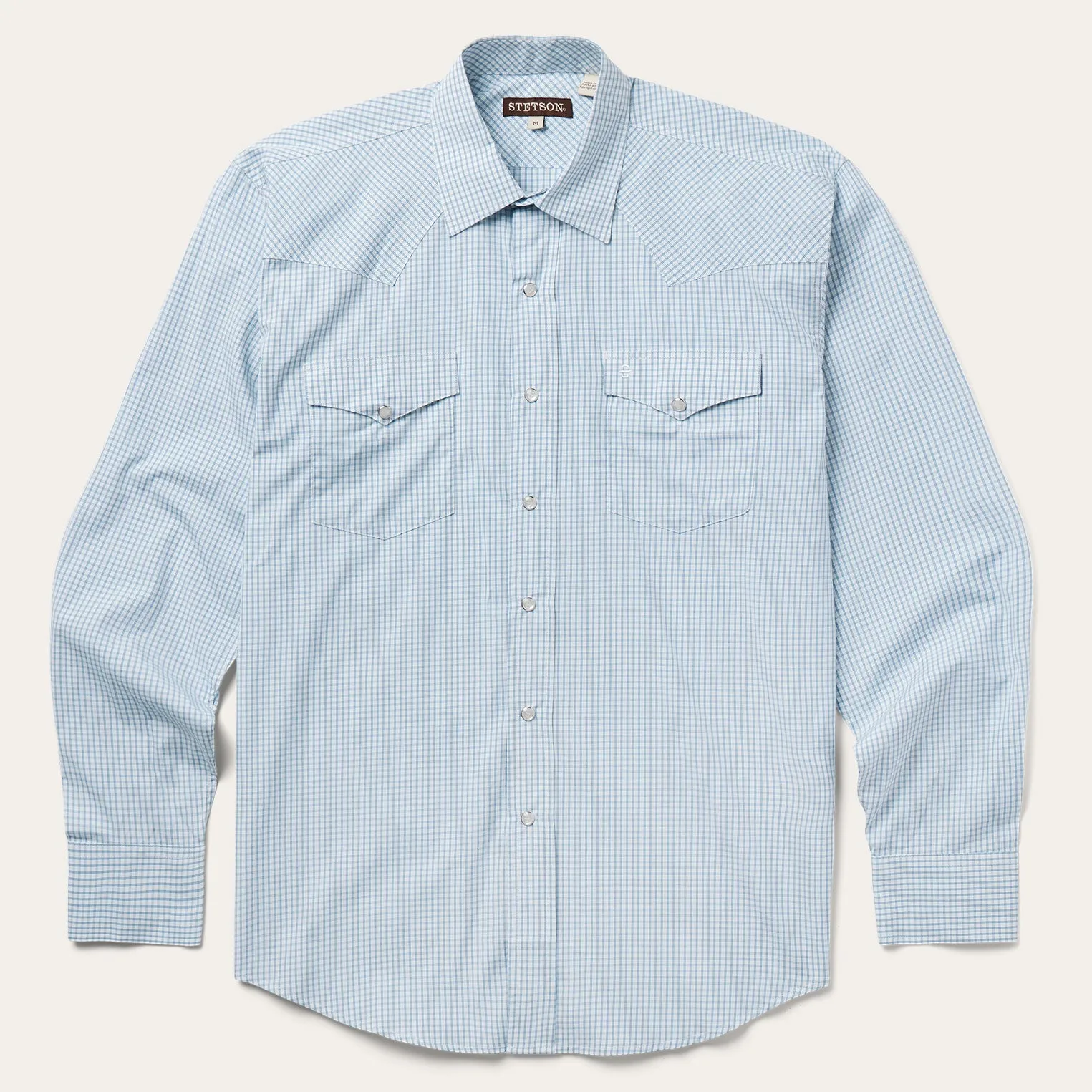 Two Stripe Check Western Shirt -STETSON