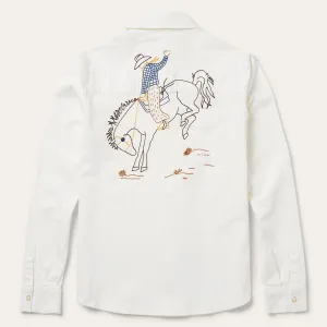 Western Embroidered Denim Shirt -STETSON