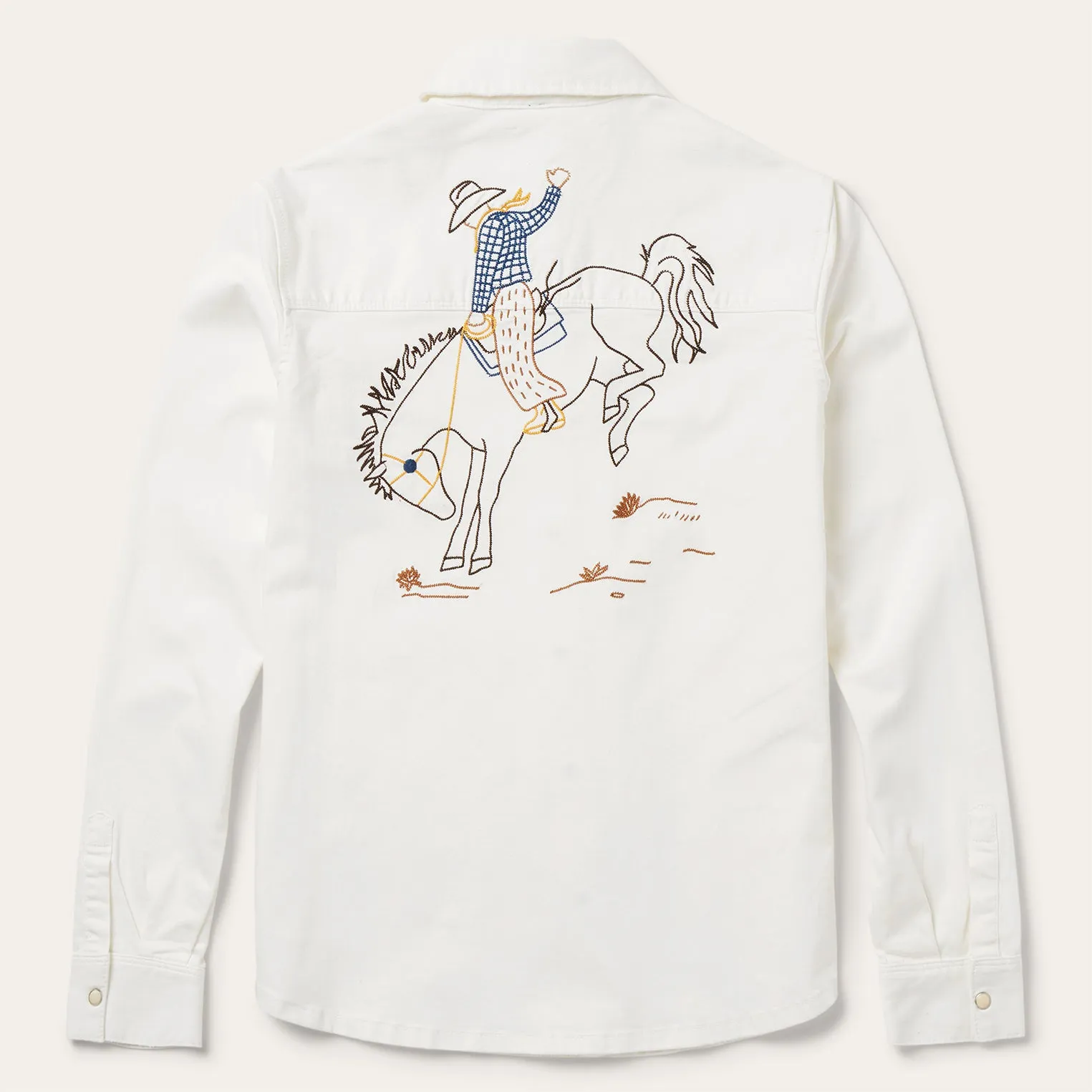 Western Embroidered Denim Shirt -STETSON