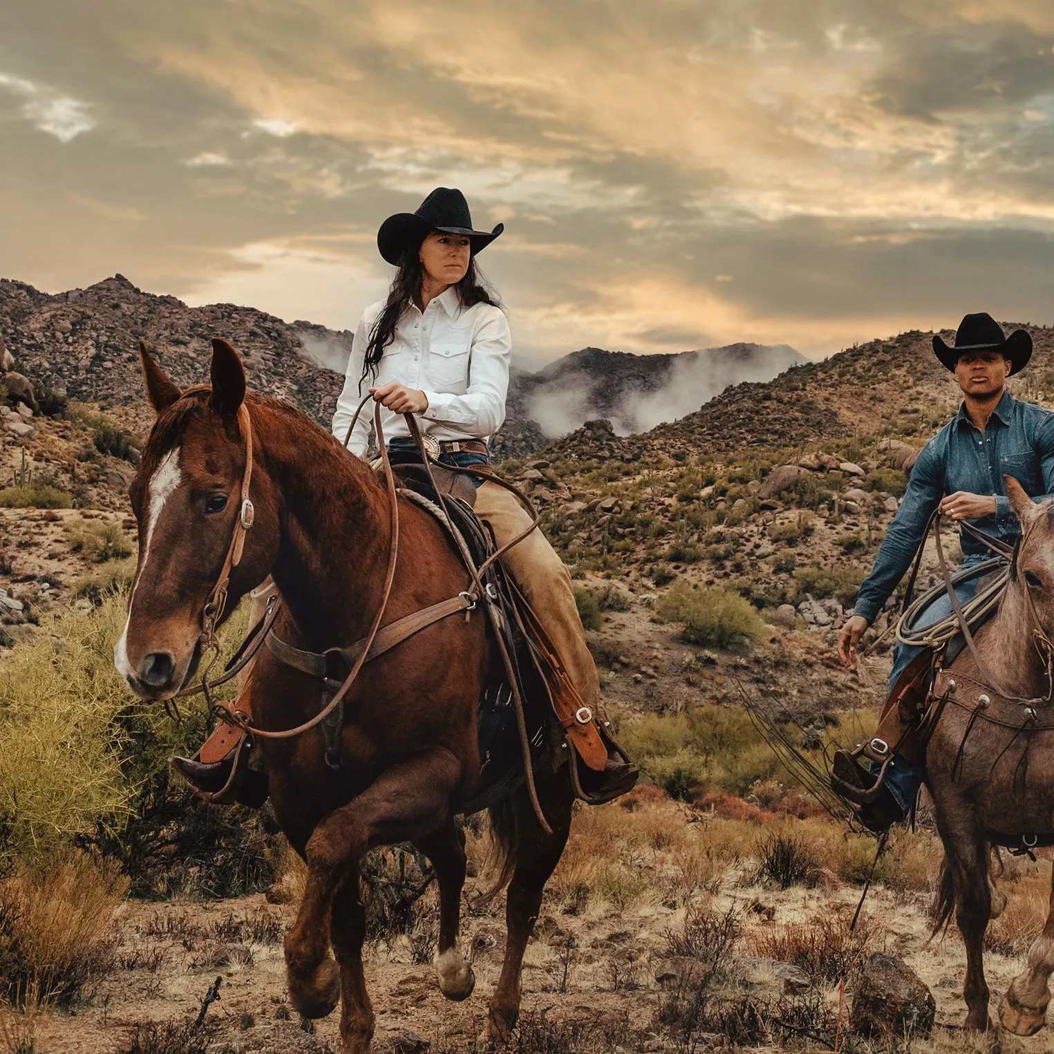 Western Embroidered Denim Shirt -STETSON