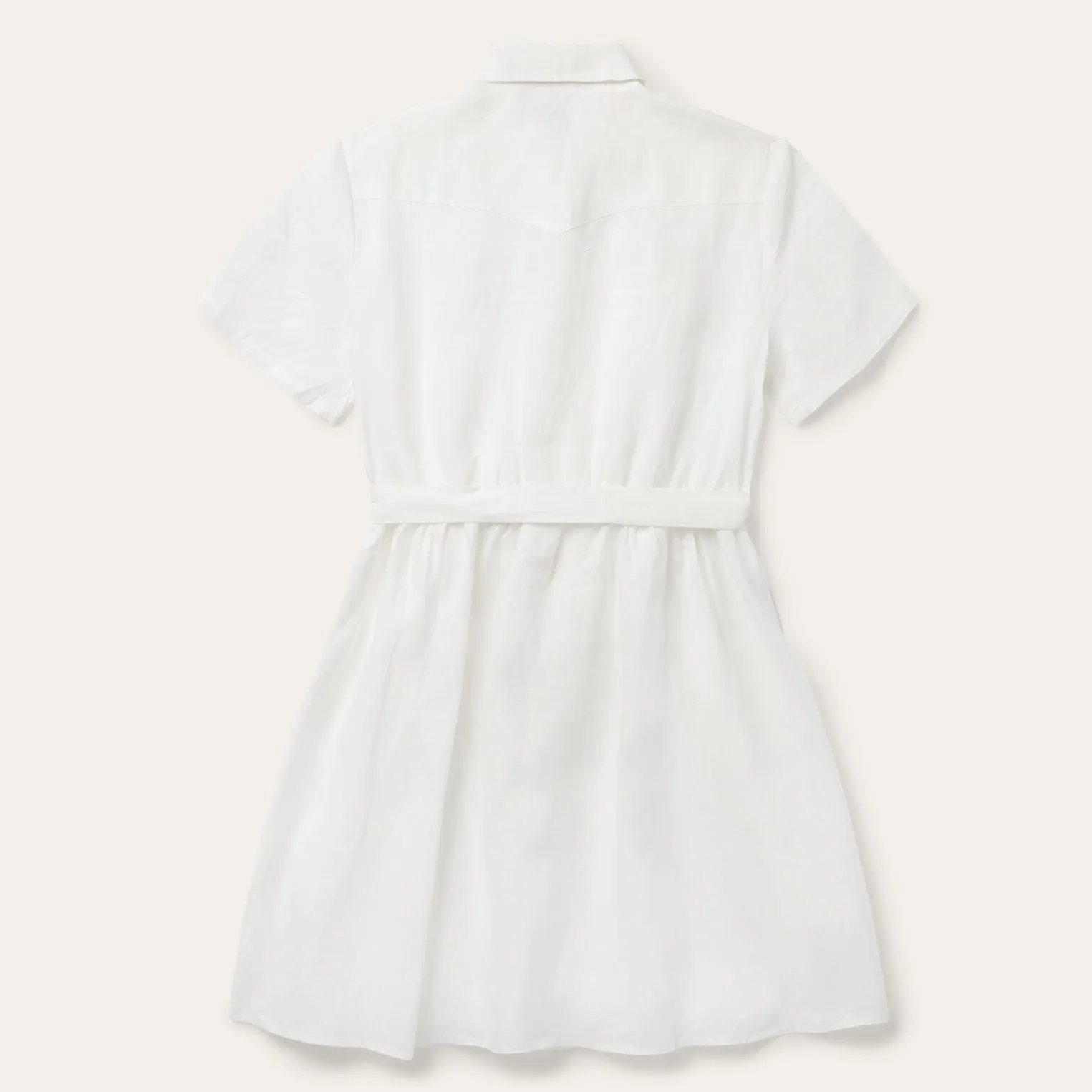 White Linen Shirt Dress -STETSON