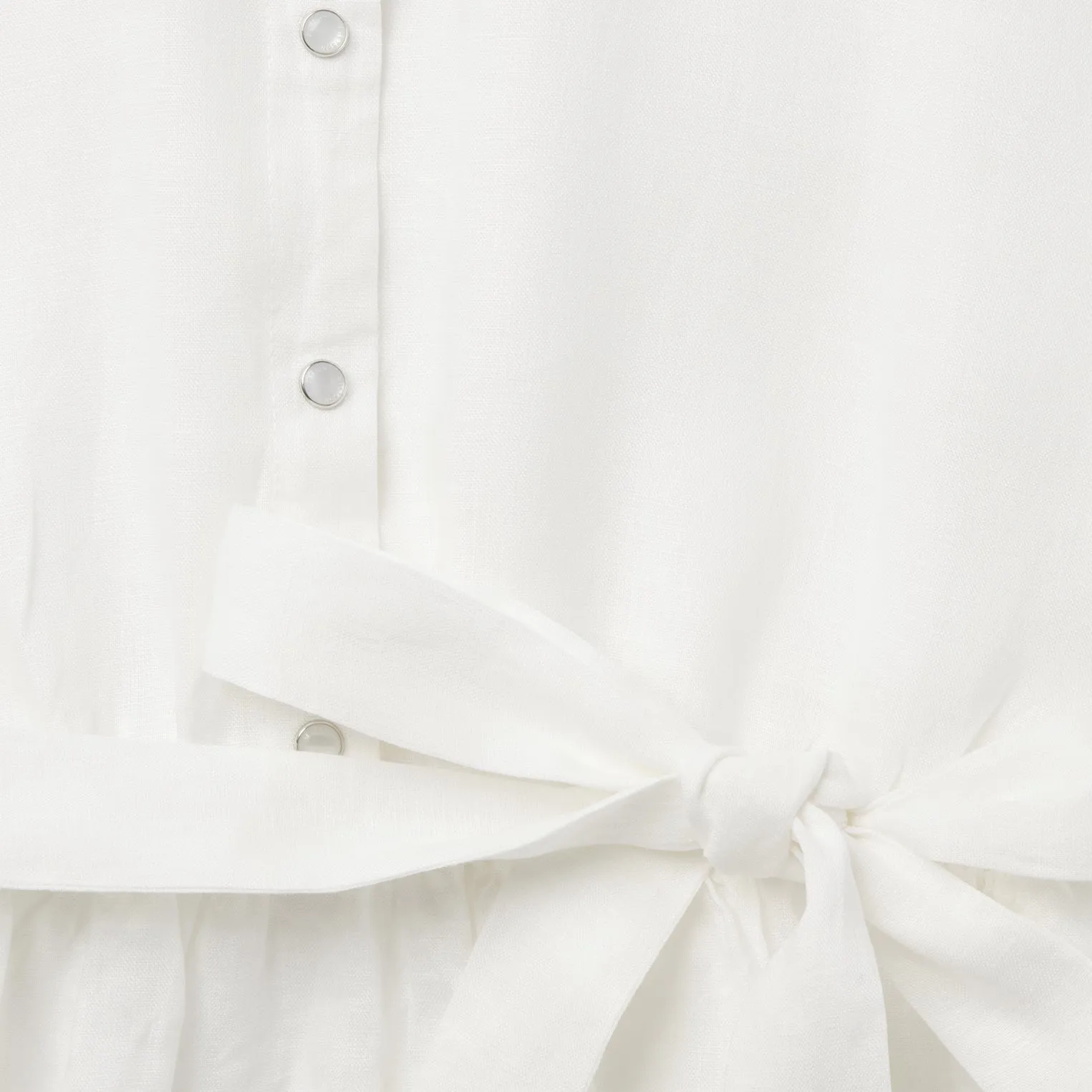 White Linen Shirt Dress -STETSON