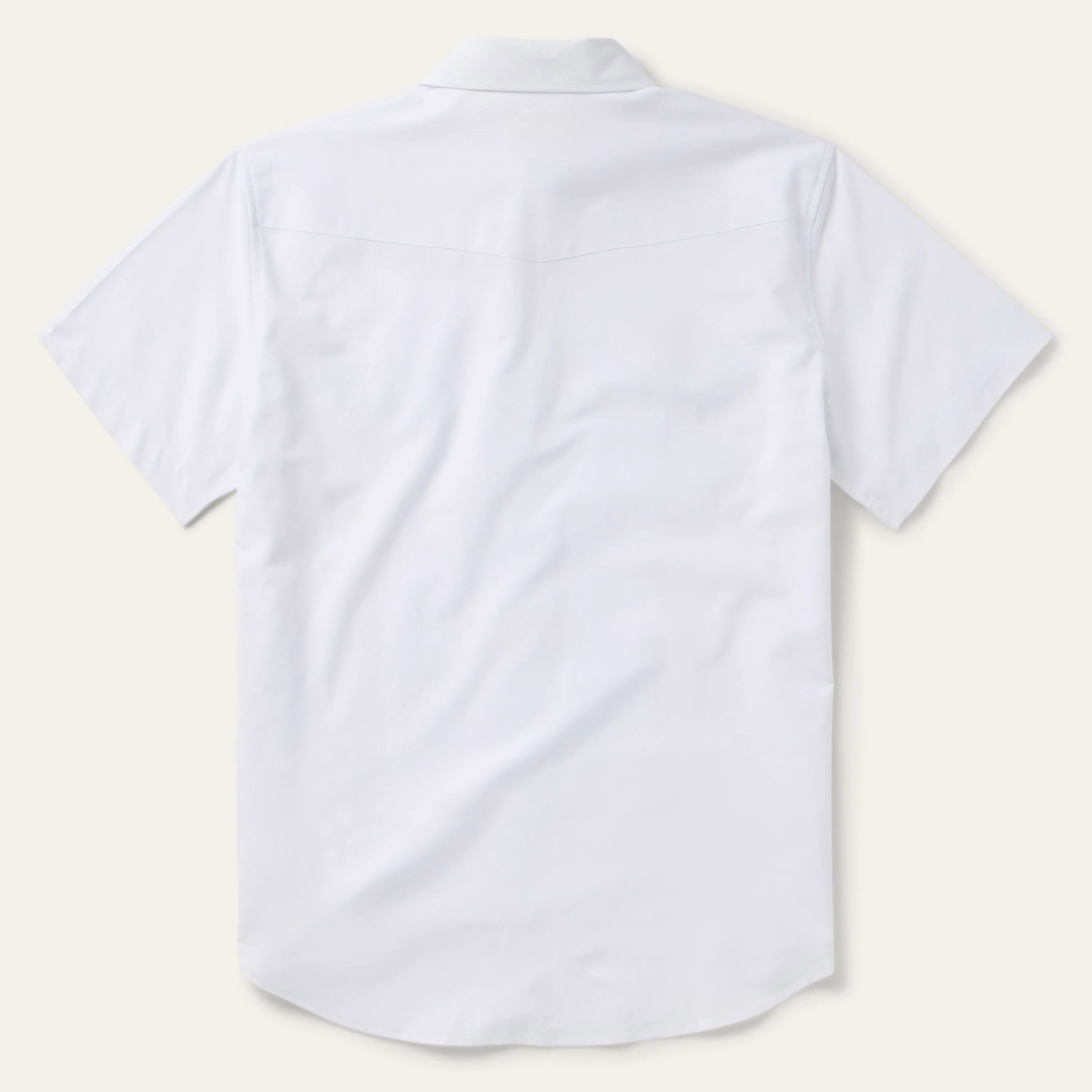 White Oxford Short Sleeve Western Shirt -STETSON