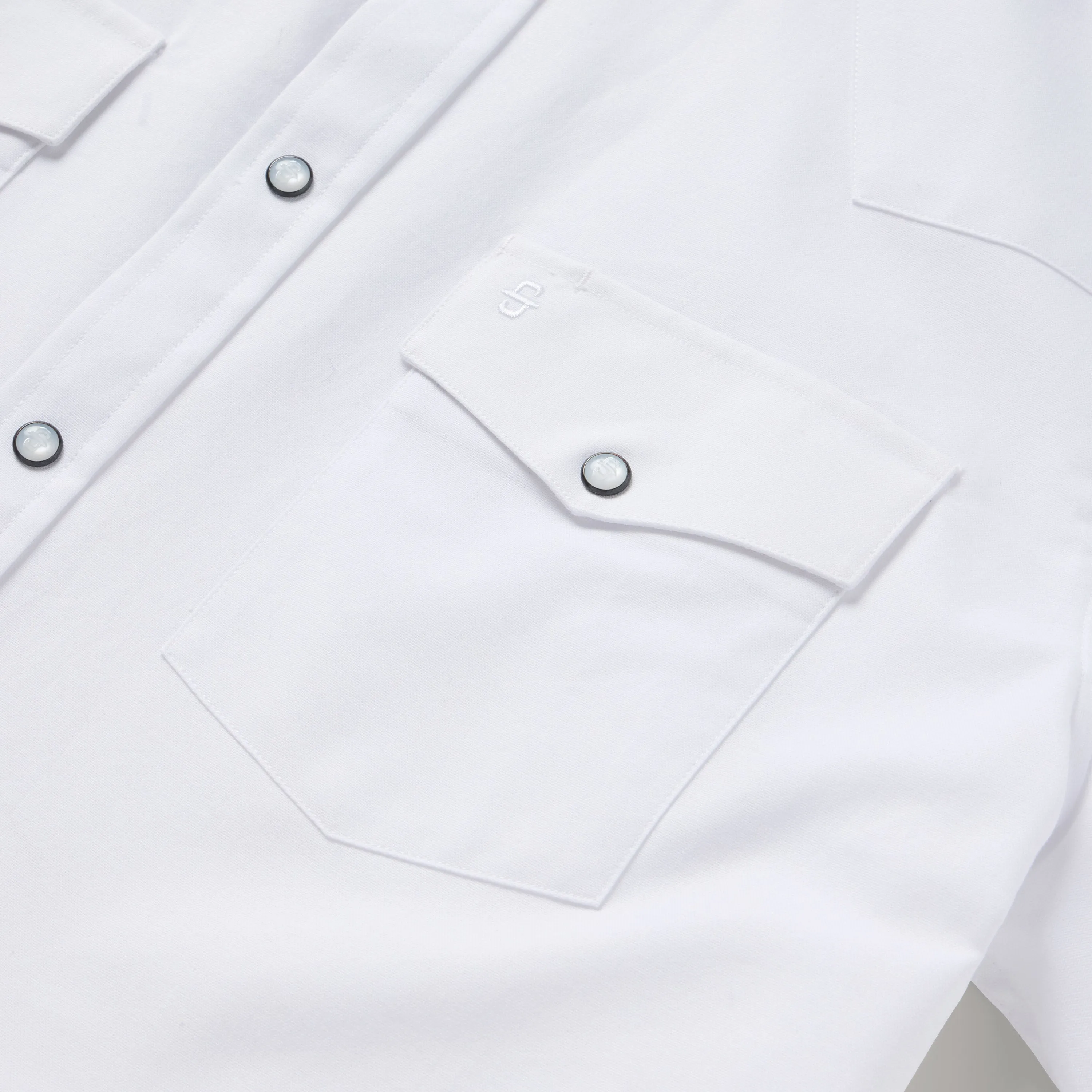 White Oxford Short Sleeve Western Shirt -STETSON