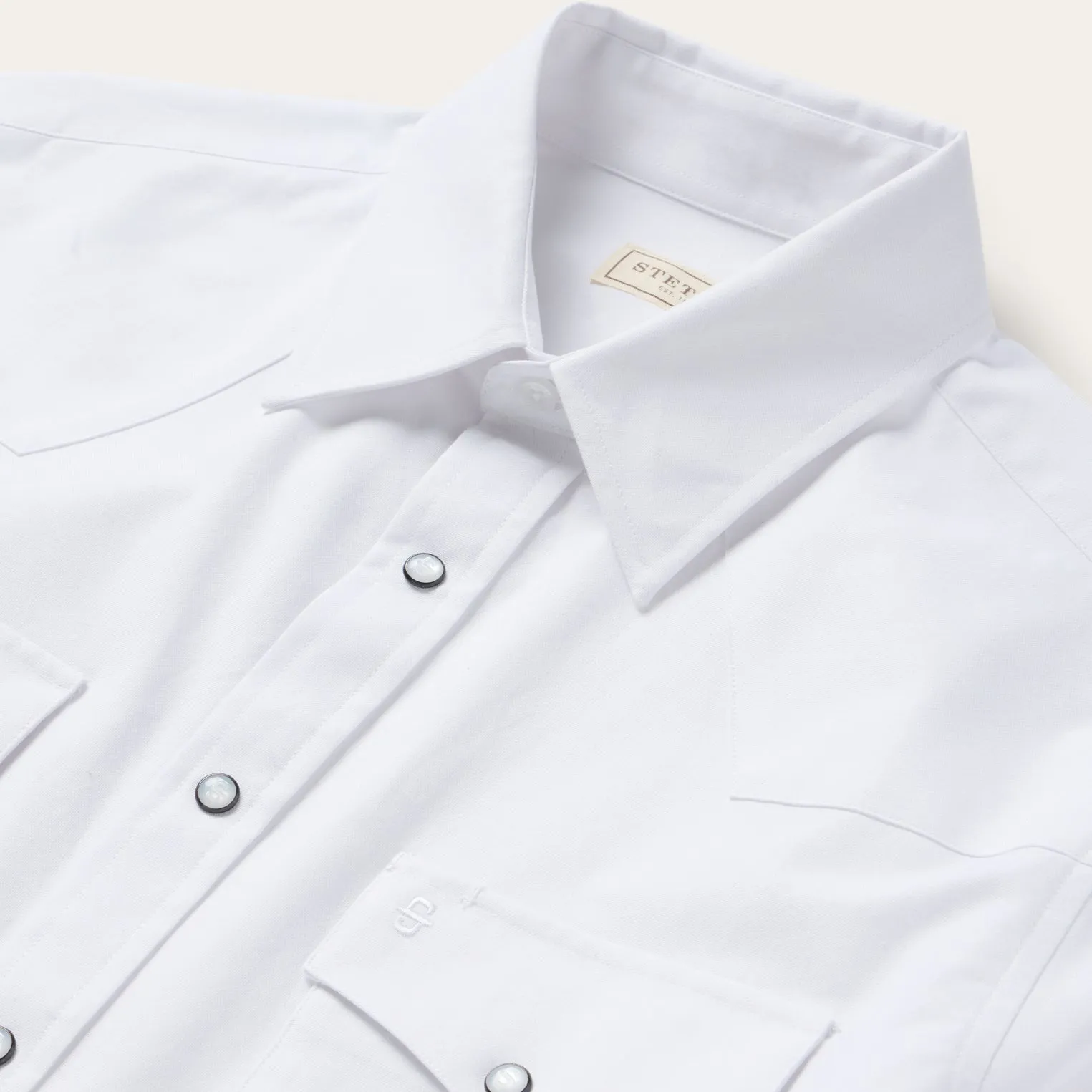 White Oxford Western Shirt -STETSON