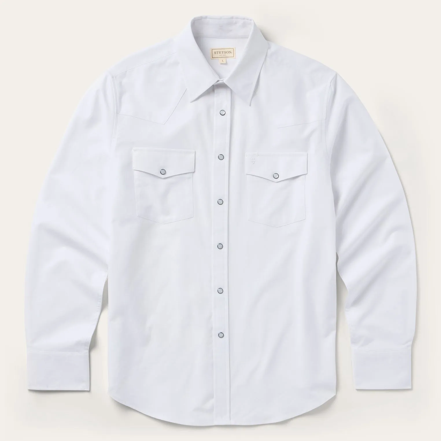 White Oxford Western Shirt -STETSON