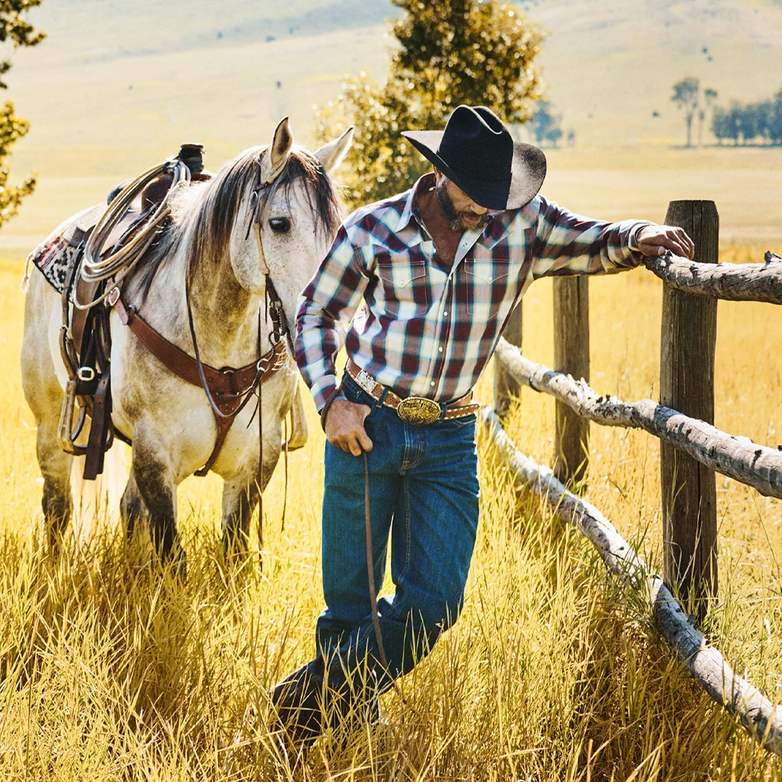 Wine Plaid Shirt -STETSON