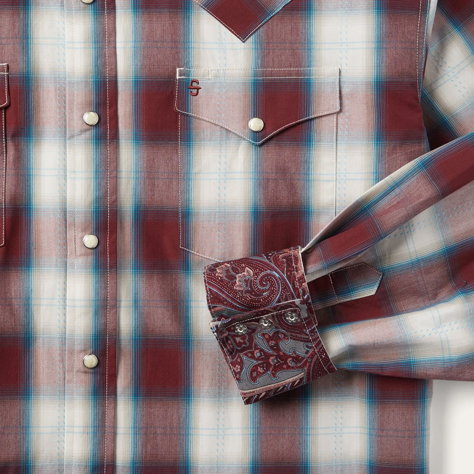 Wine Plaid Shirt -STETSON