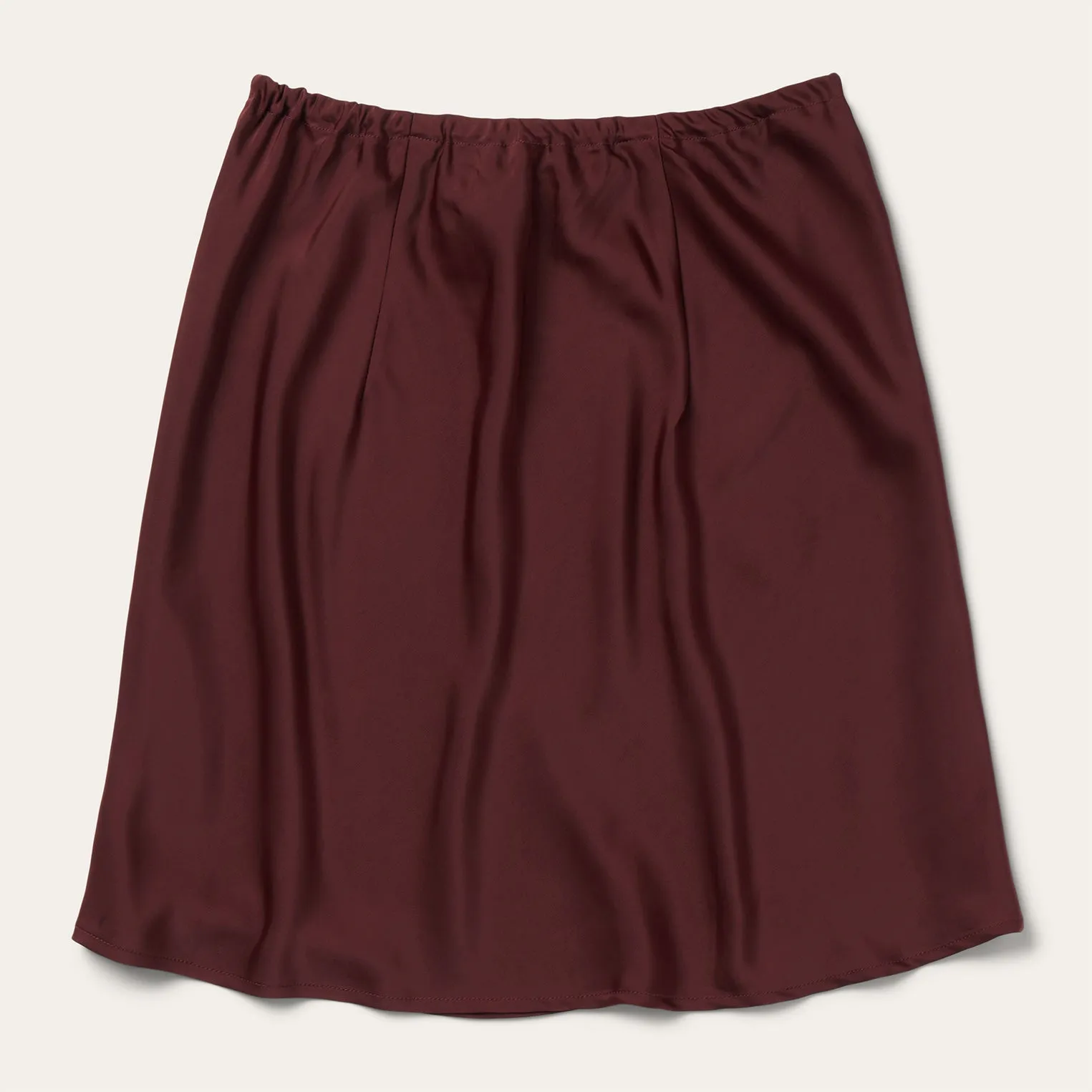 Wine Satin Skirt -STETSON