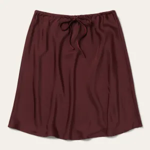 Wine Satin Skirt -STETSON