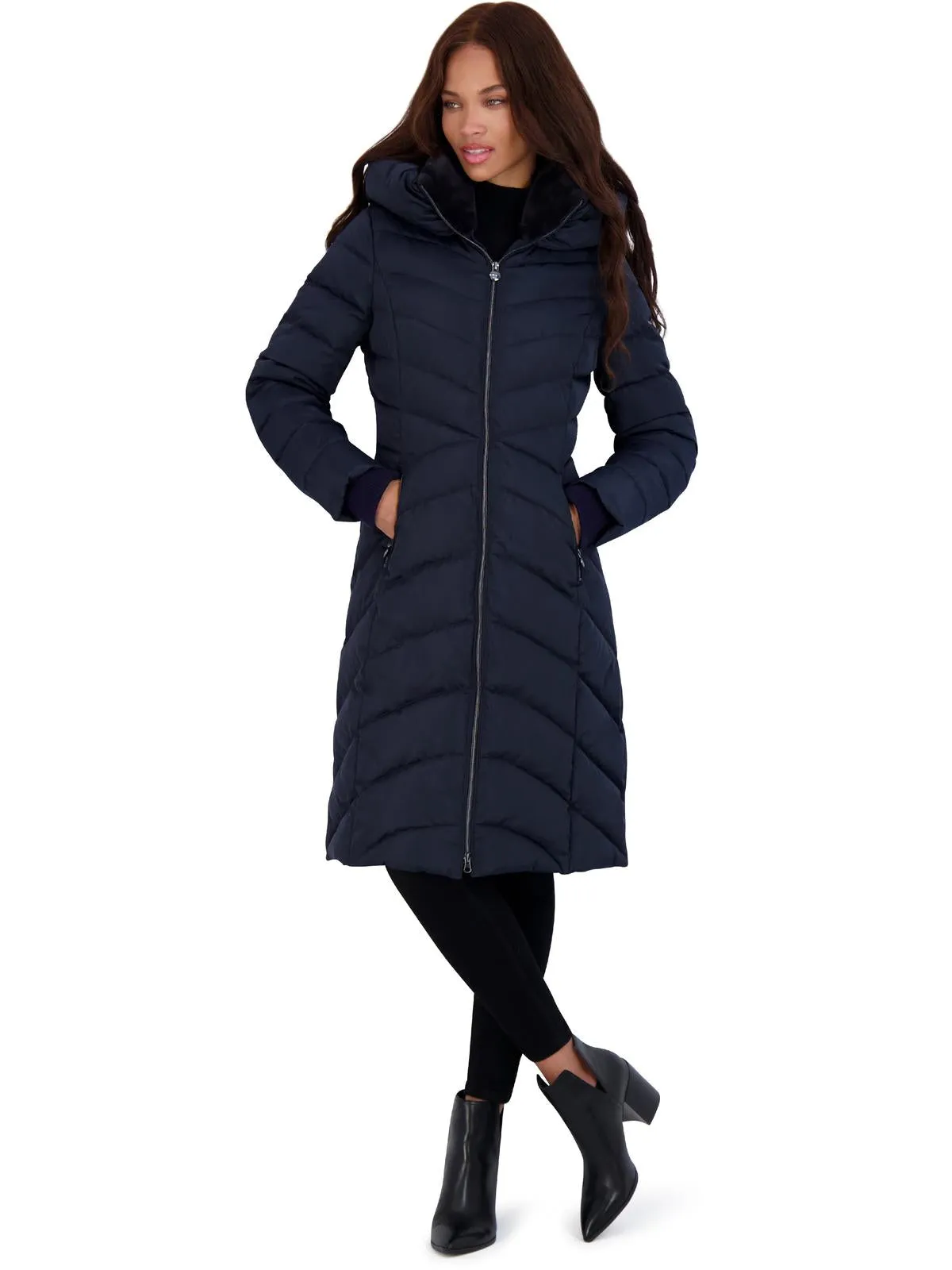 Womens Slimming Long Puffer Jacket