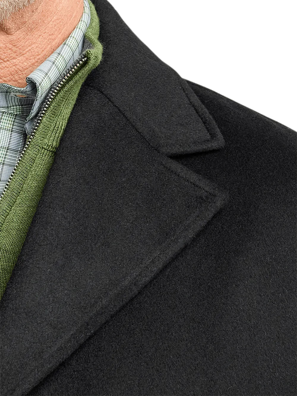 Wool Blend Topcoat - Black
