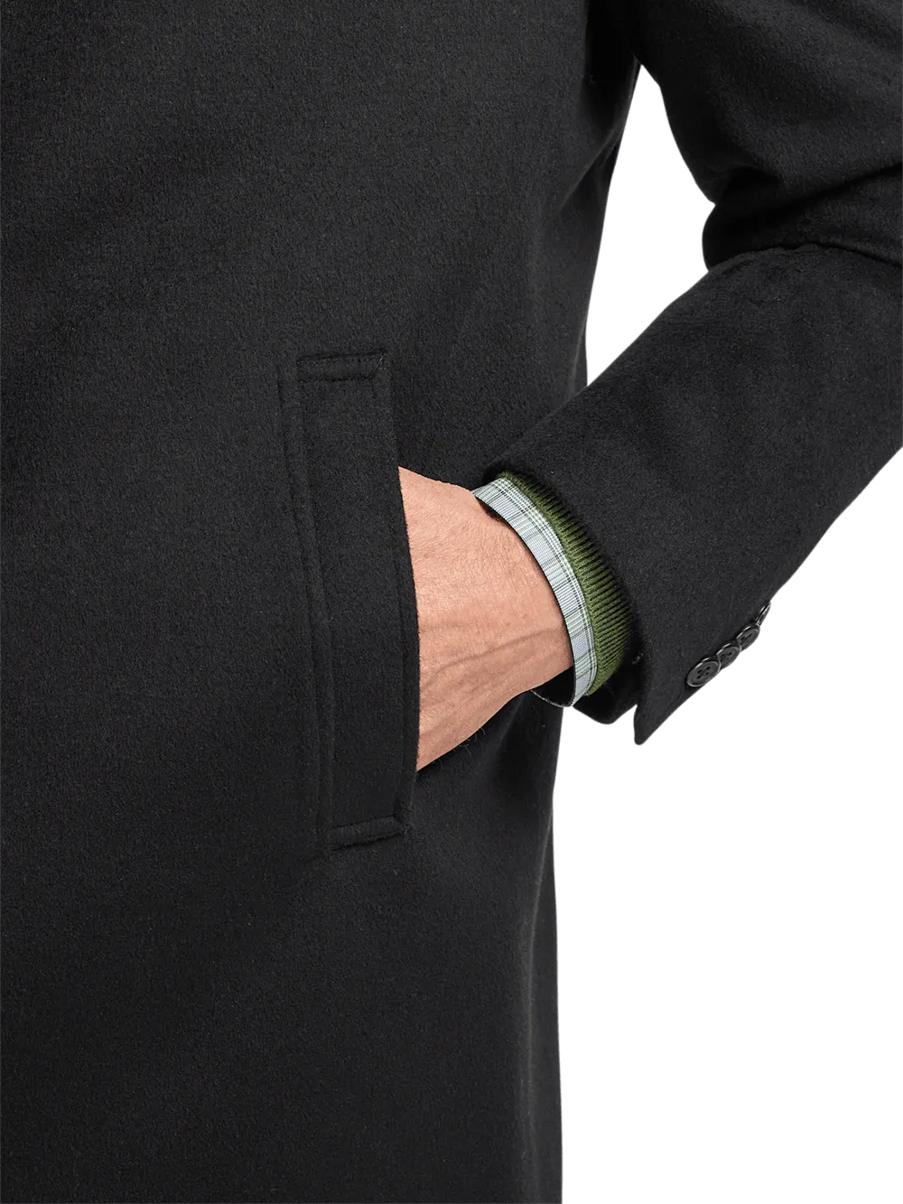 Wool Blend Topcoat - Black