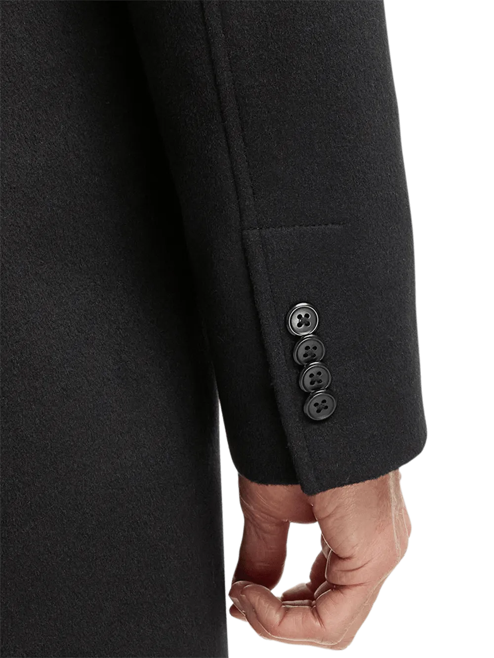 Wool Blend Topcoat - Black