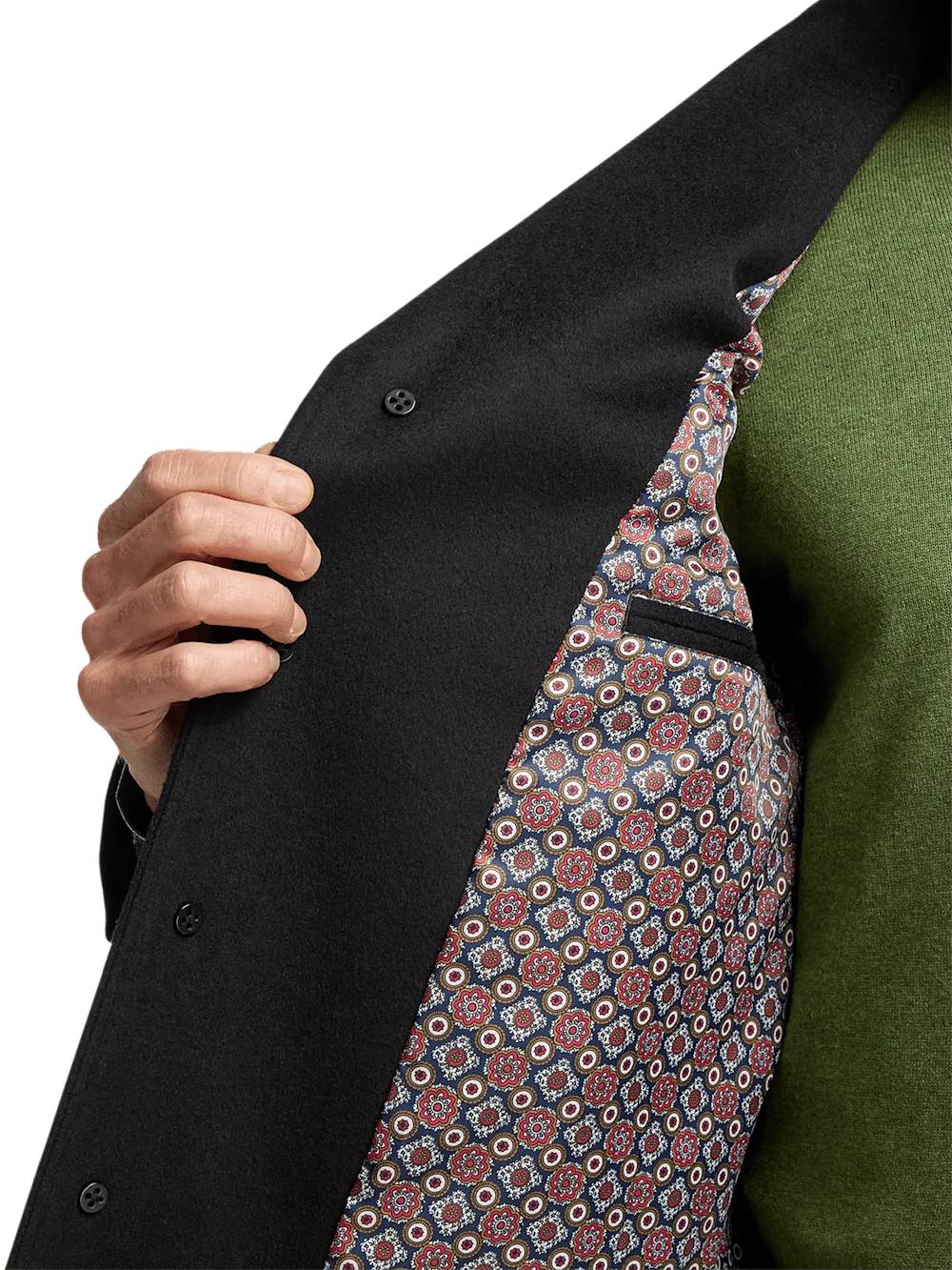 Wool Blend Topcoat - Black