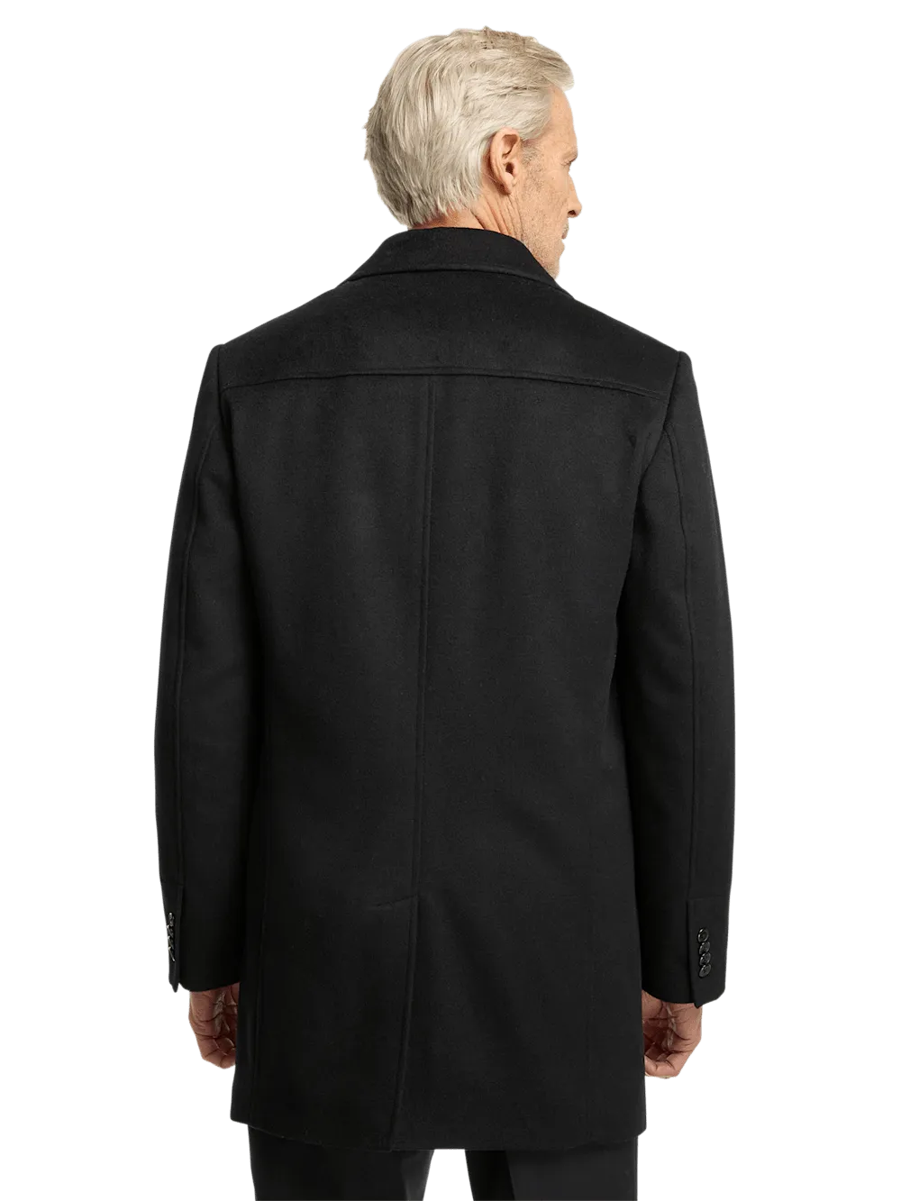 Wool Blend Topcoat - Black