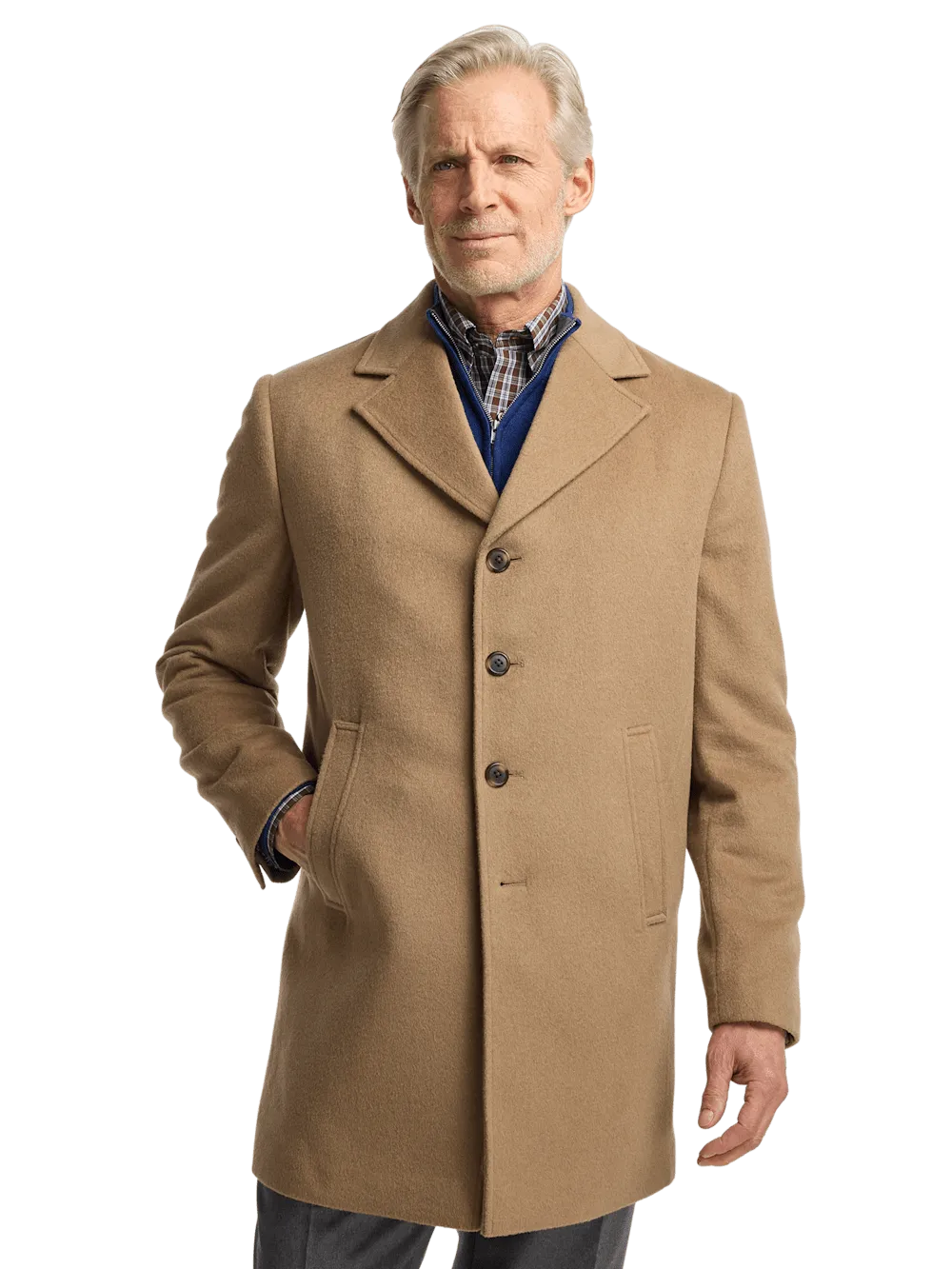 Wool Blend Topcoat - Camel