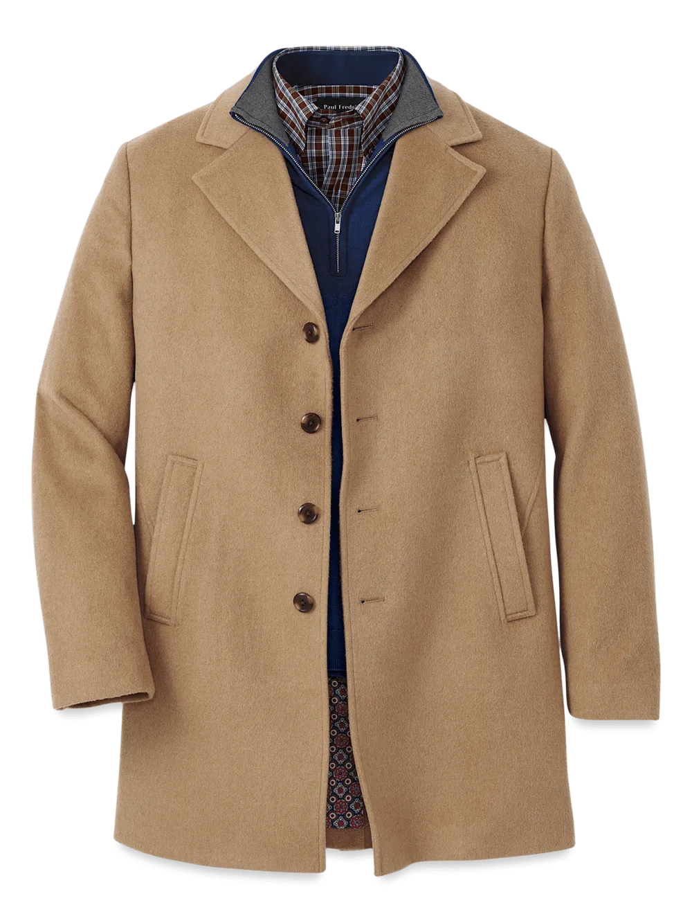 Wool Blend Topcoat - Camel