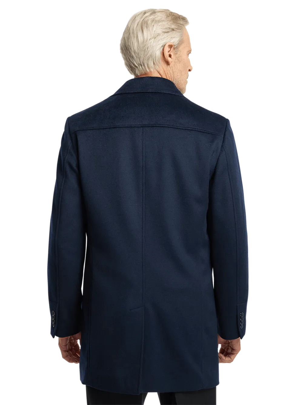 Wool Blend Topcoat - Navy