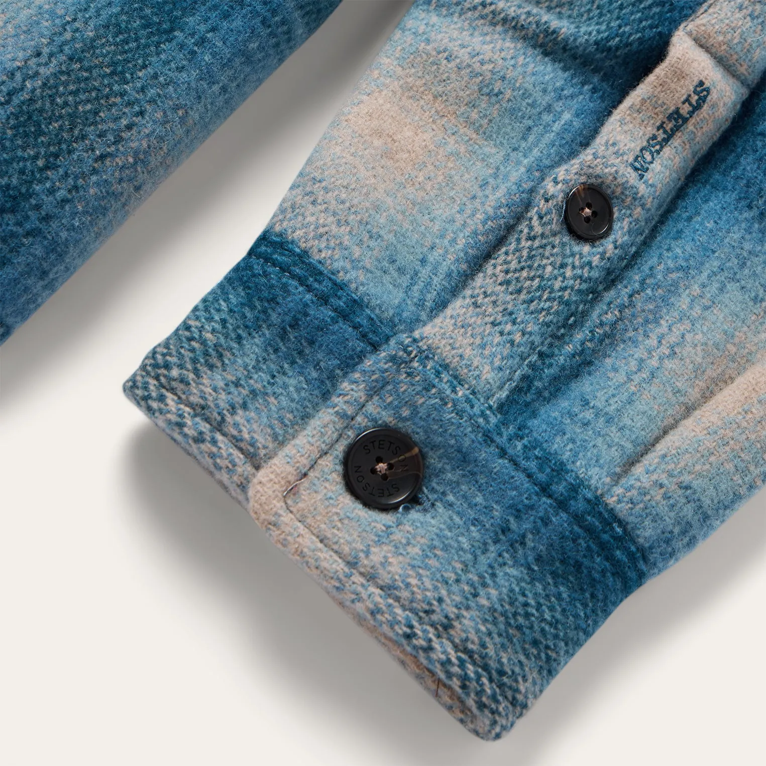 Wool Plaid Shirt Jacket -STETSON