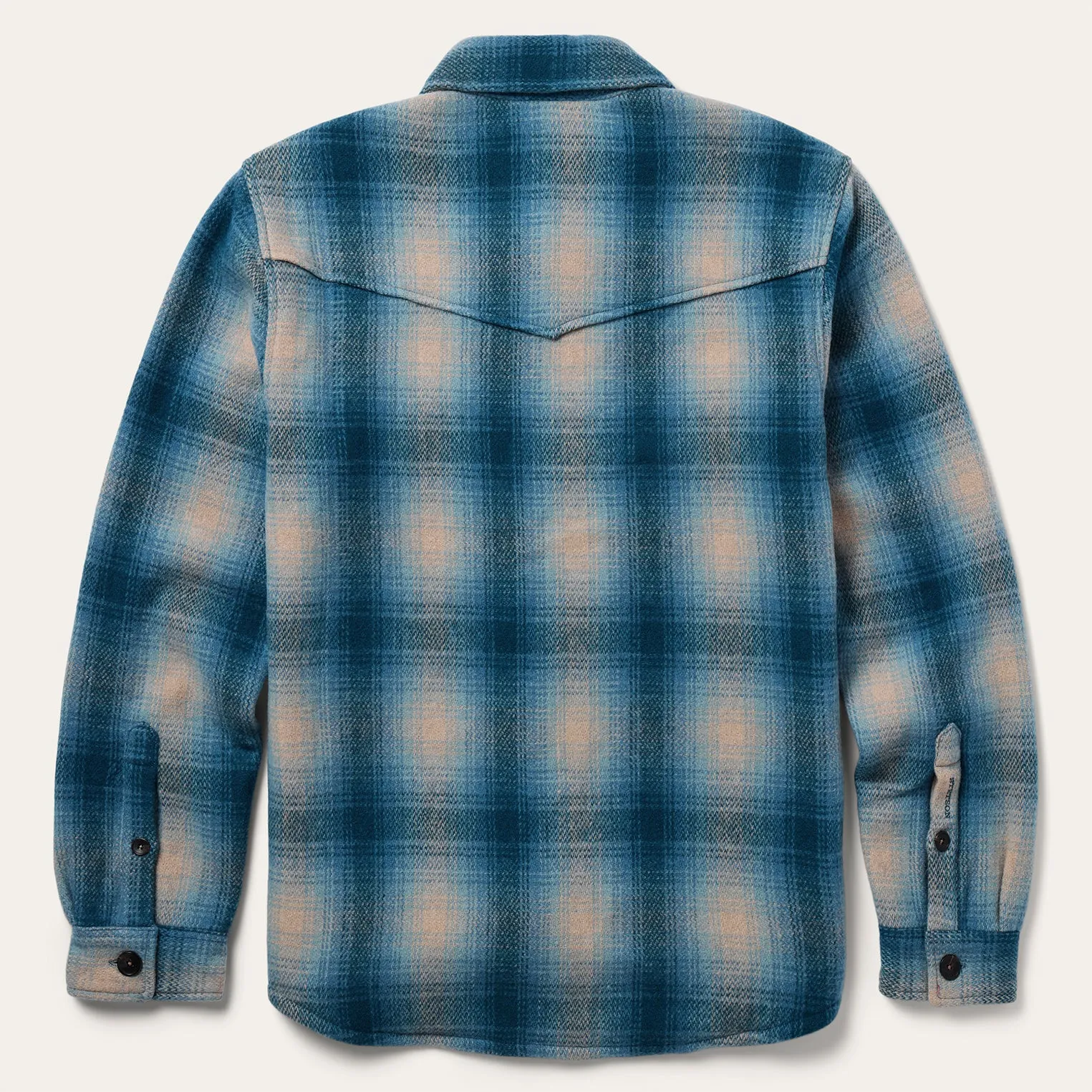Wool Plaid Shirt Jacket -STETSON