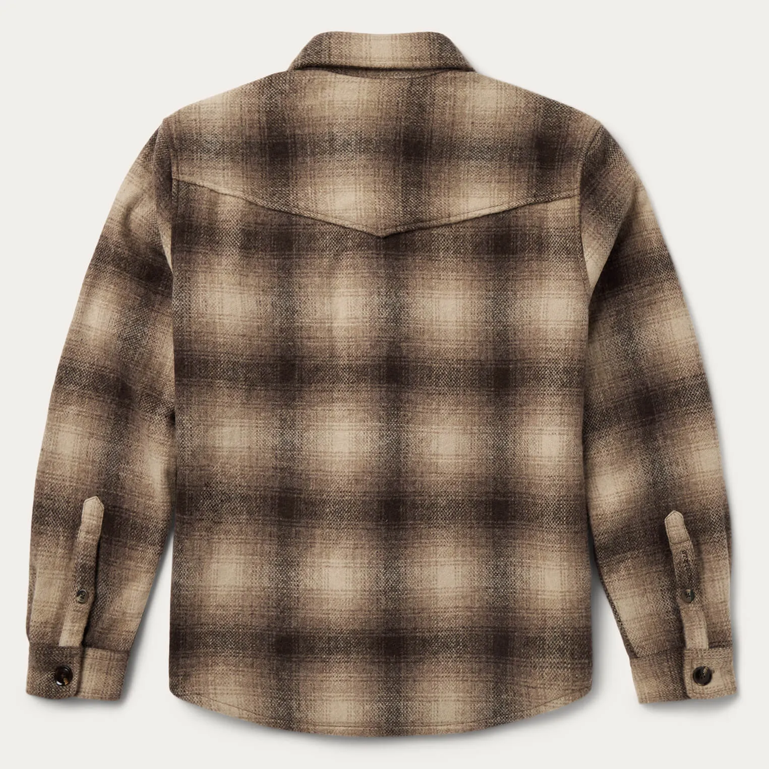 Wool Plaid Shirt Jacket -STETSON
