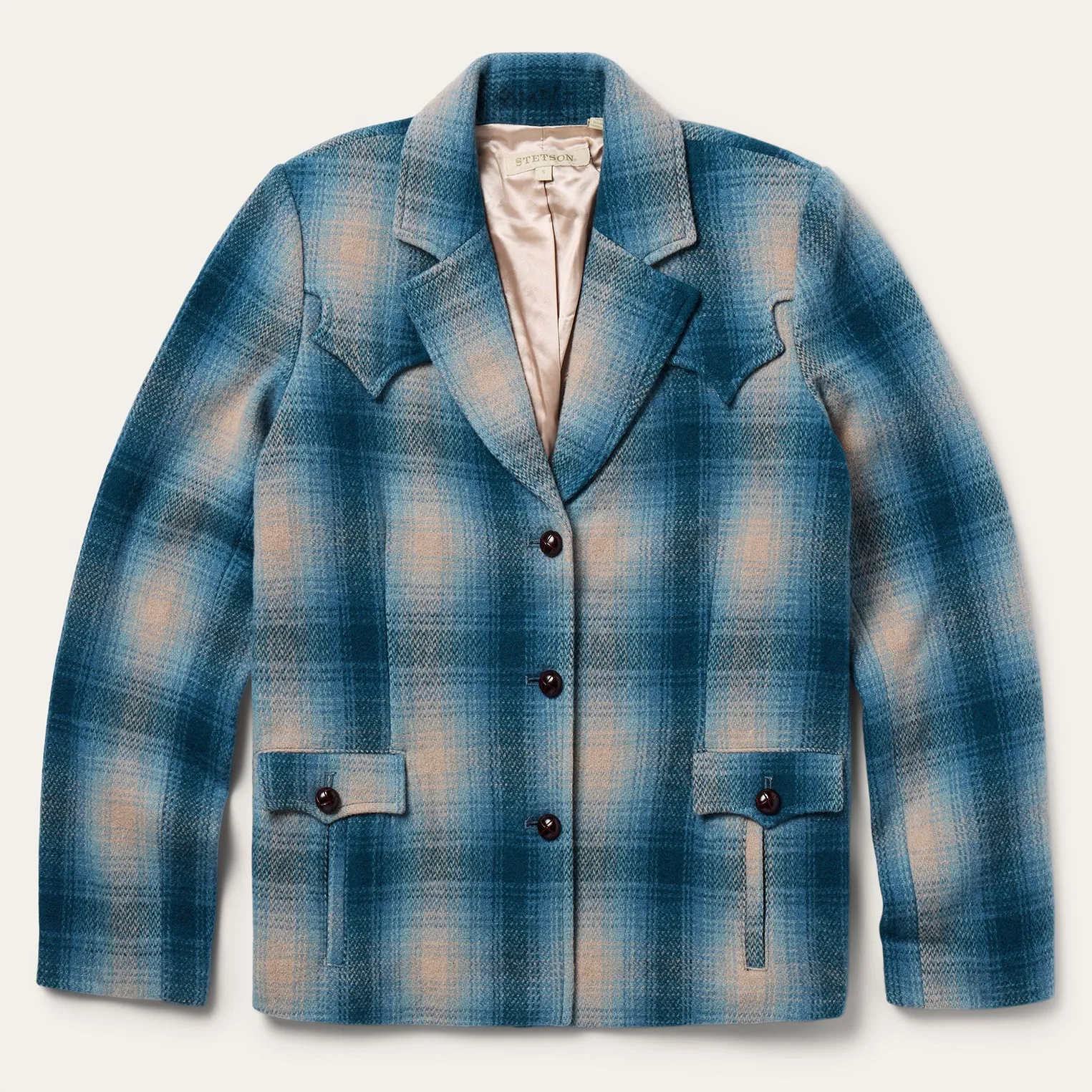 Wool Plaid Western Blazer -STETSON